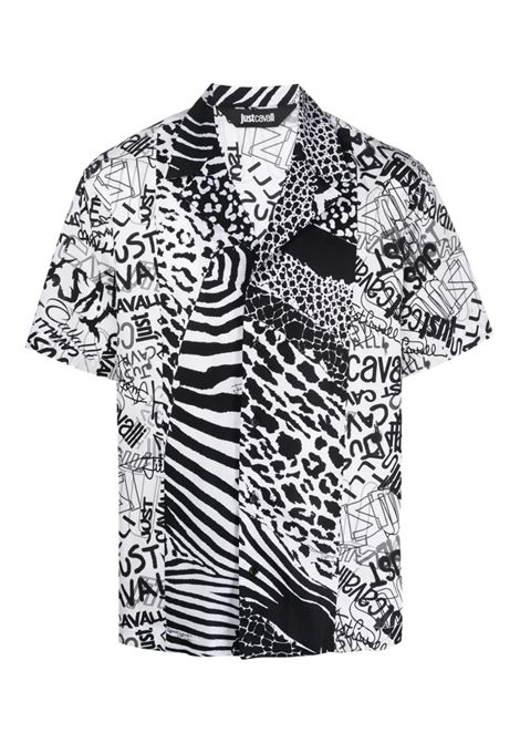 CAMICIA MEZZE MANICHE FANTASIA ANIMALIER JUST CAVALLI | Camicie | 74OBL2B5 NS247003
